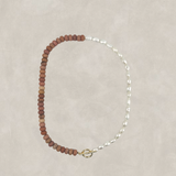 Avery Stone X Pearl Necklace