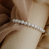 Odette Paperclip X Pearl Bracelet