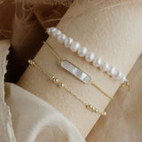 Odette Paperclip X Pearl Bracelet