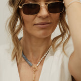 Avery Stone X Pearl Necklace