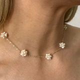 Blossom Flower Pearl Necklace