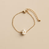 Marigold Flower Pearl Bracelet