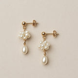Lillie Flower Pearl Earrings