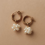 Petal Flower Pearl Earrings