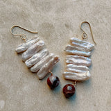 Claudia Pearl X Stone Earrings