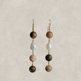 Margot Pearl X Stone Earrings