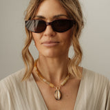 Jasmine Cylinder Stone Necklace