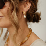 Jasmine Cylinder Stone Necklace