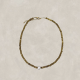 Eva Pearl X Stone Necklace