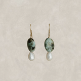 Lucille Stone X Pearl Earrings