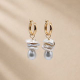 Regina Petal Pearl Hoops