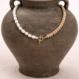 Avery Stone X Pearl Necklace