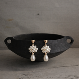 Lillie Flower Pearl Earrings