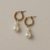 Jessie Pearl Drop Hoops