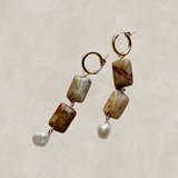 Francine Stone X Pearl Hoops