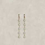 Lacey Pearl Drop Hoops