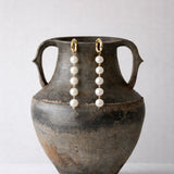 Lacey Pearl Drop Hoops