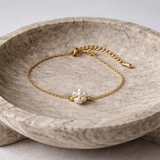 Marigold Flower Pearl Bracelet