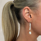Peony Keshi Pearl Drop Earrings