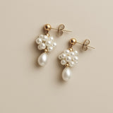 Lillie Flower Pearl Earrings