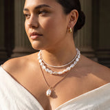 Demi Mini Button Pearl Necklace