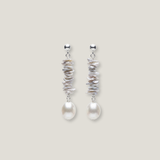 Peony Keshi Pearl Drop Earrings