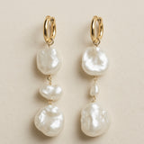 Cleopatra Pearl Hoops