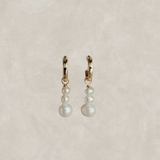 Jessie Pearl Drop Hoops
