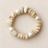 River Pearl X Puka Shell Bracelet