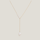 Hazel Adjustable Keshi Drop Necklace