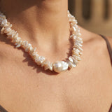 Yvonne Keshi Petal Pearl Necklace