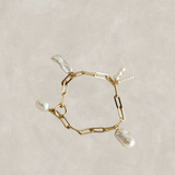 Kailey Pearl Charm Bracelet