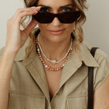 Peyton Stone X Pearl Necklace