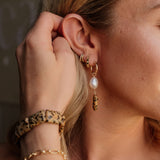 Josephine Stone X Pearl Hoops