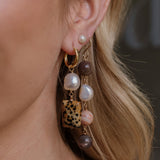 Margot Pearl X Stone Earrings