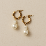 Jessie Pearl Drop Hoops