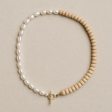 Avery Stone X Pearl Necklace
