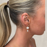 Lillie Flower Pearl Earrings