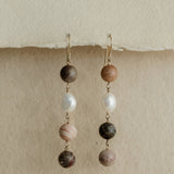Margot Pearl X Stone Earrings