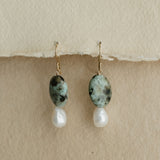 Lucille Stone X Pearl Earrings