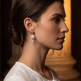 Lillie Flower Pearl Earrings
