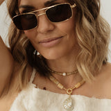 Eva Pearl X Stone Necklace