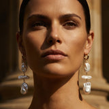 Cleopatra Pearl Hoops