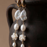 Bellah Mixed Pearl Hoops