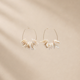 Melanie Keshi Petal Pearl Earrings