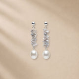 Peony Keshi Pearl Drop Earrings