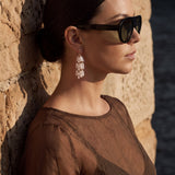 Zinnia Pearl Tassel Earrings