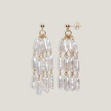 Zinnia Pearl Tassel Earrings