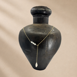 Hazel Adjustable Keshi Drop Necklace
