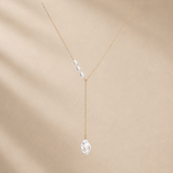 Hazel Adjustable Keshi Drop Necklace